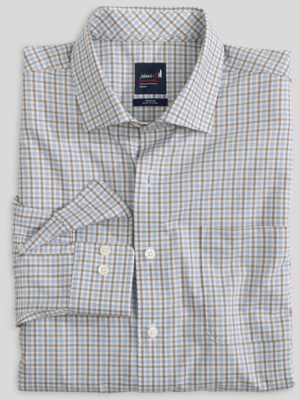 Johnnie-O Acadia Performance Button-Up Shirt Men’s XXL Maliblu Plaid Tweener